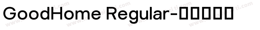 GoodHome Regular字体转换